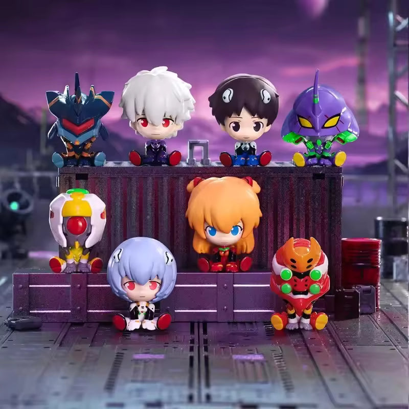 ✨Genuine New Century Evangelion Cute Mini Sit Series Blind Box - EVA Anime Figure Collectible✨