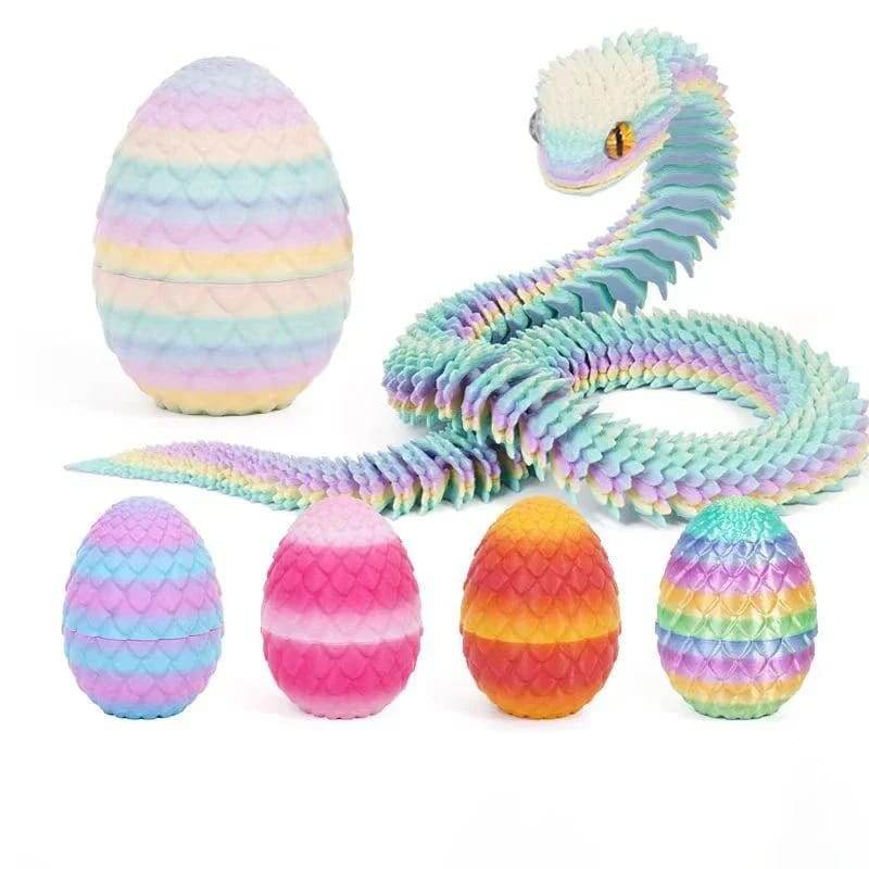 🐍3D Printed Snake Egg Action Figure- Moveable Anime Stress Toy