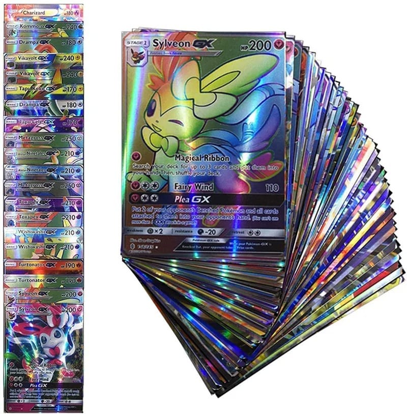 20PCS English Pokémon GX/Tag Team/VMAX/EX/Mega/Shining Trading Cards