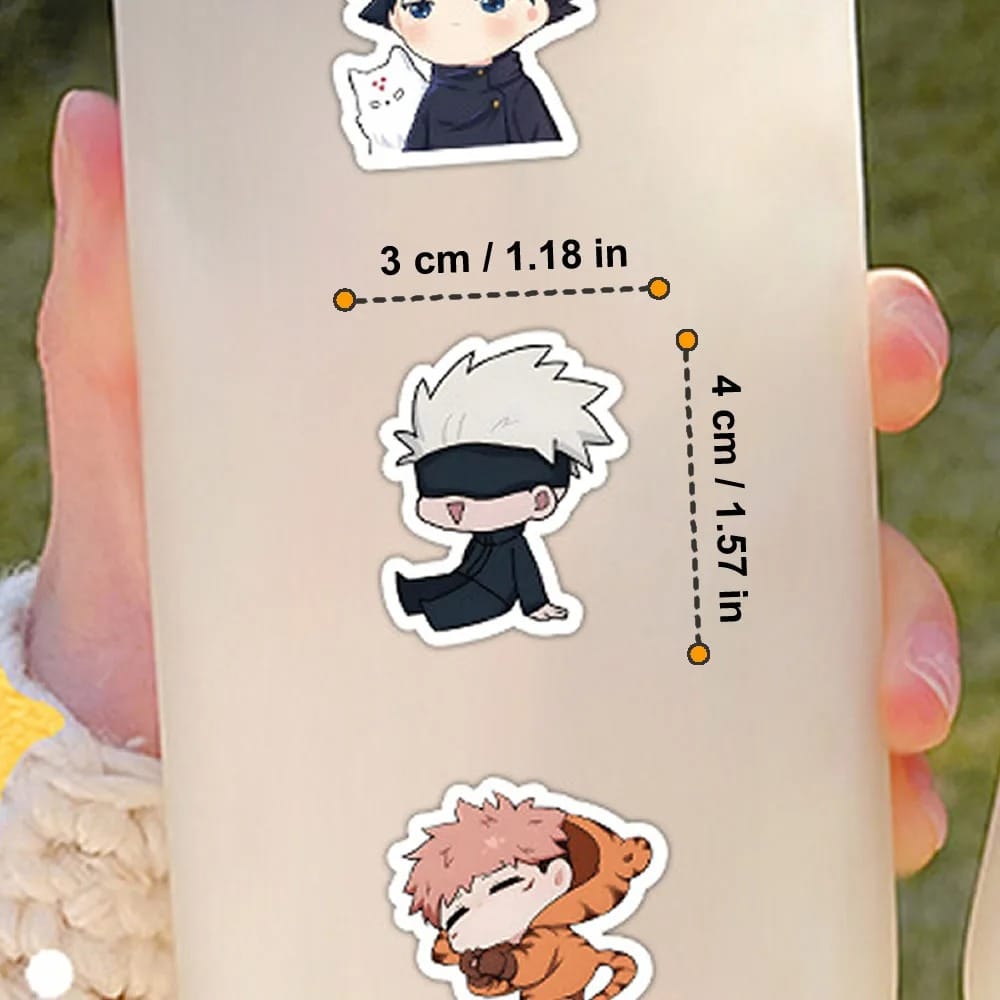 60pcs Jujutsu Kaisen Stickers - Cute Gojo & Itadori Kawaii Anime Vinyl Set