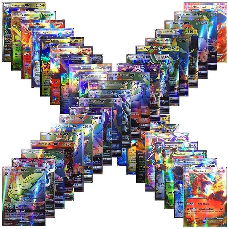 20PCS English Pokémon GX/Tag Team/VMAX/EX/Mega/Shining Trading Cards