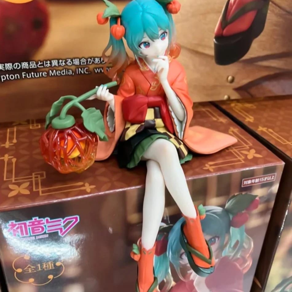 Hot Bandai Hatsune Miku Anime Noodle Stopper Figure – Flower Fairy Winter Cherry Edition