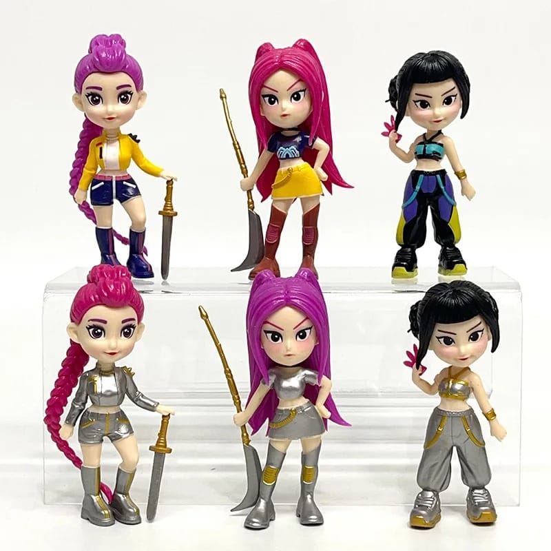 6PCS K-Pop Demon Hunters Anime Figure Set