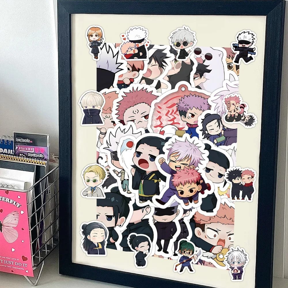 60pcs Jujutsu Kaisen Stickers - Cute Gojo & Itadori Kawaii Anime Vinyl Set